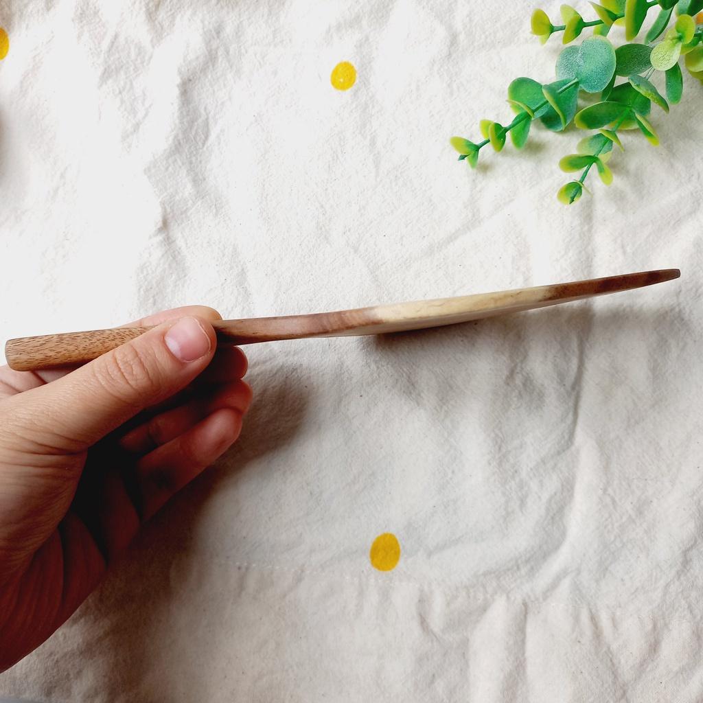 Thìa/Xẻng Gỗ Keo Tự Nhiên 22cm, Thìa Xúc Bánh Kem, Dụng Cụ Làm Bánh