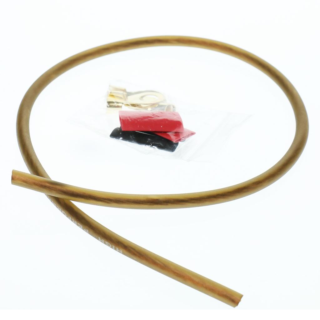 1 Set Car Audio Subwoofer Amplifier AMP Wiring Wire Kit W/ 60A Fuse Holder for Universal