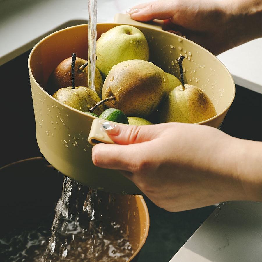 Rổ Rửa Rau Củ Quả Hai Lớp Ráo Nước