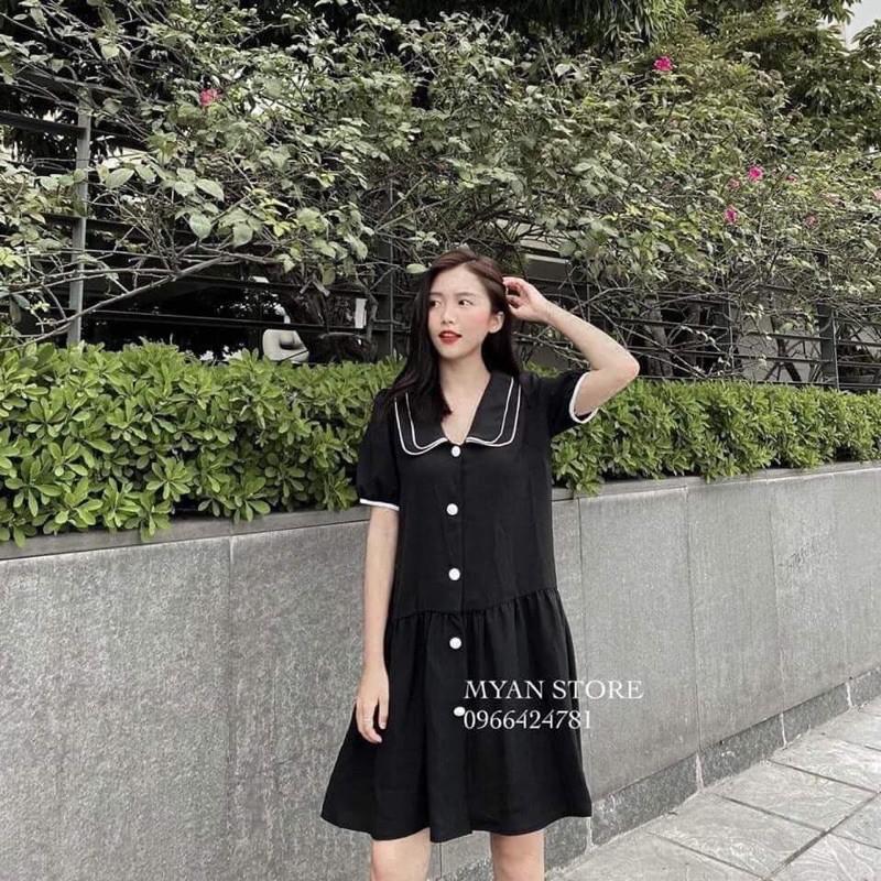 Váy đũi suông cố viền