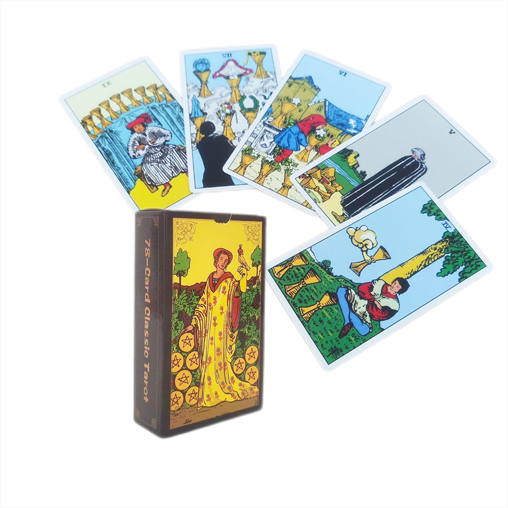 [Size Gốc] Bộ bài Classic Card Tarot 78 lá bài 7x12 Cm tặng đá thanh tẩy 