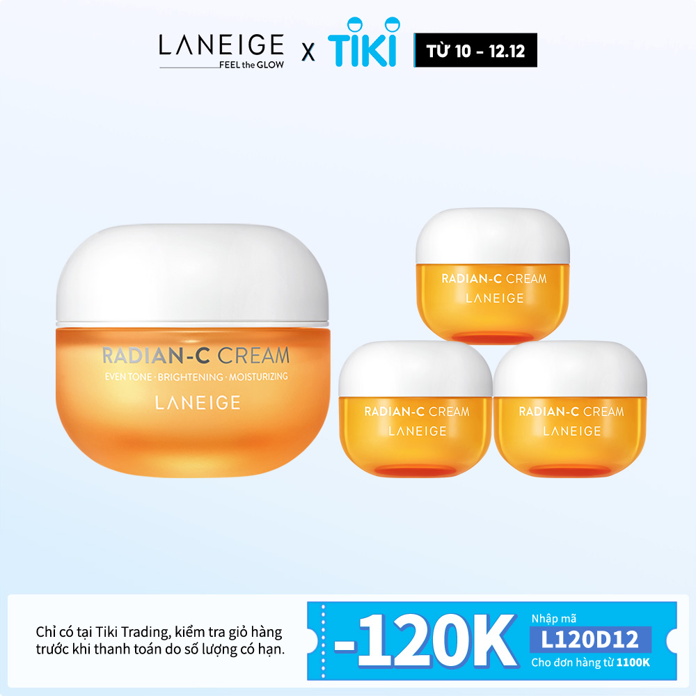 Bộ Kem Dưỡng Sáng Da Laneige Radian-C Cream 50ml + 30ml