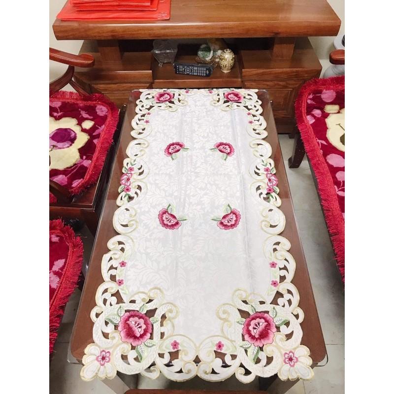 Khăn trải bàn Nhật 50x110cm ren hoa- HÀNG ĐẸP