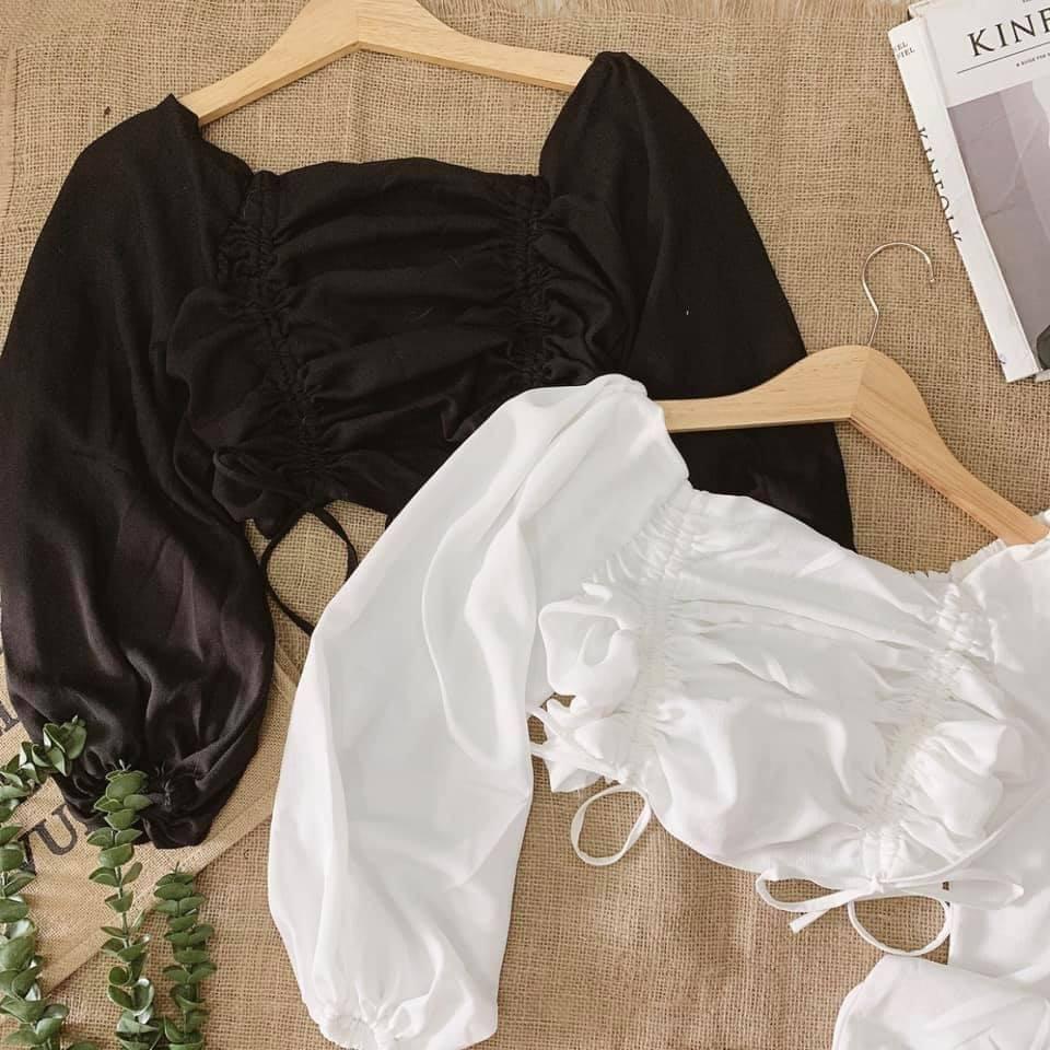 Croptop rút dây nhiều màu