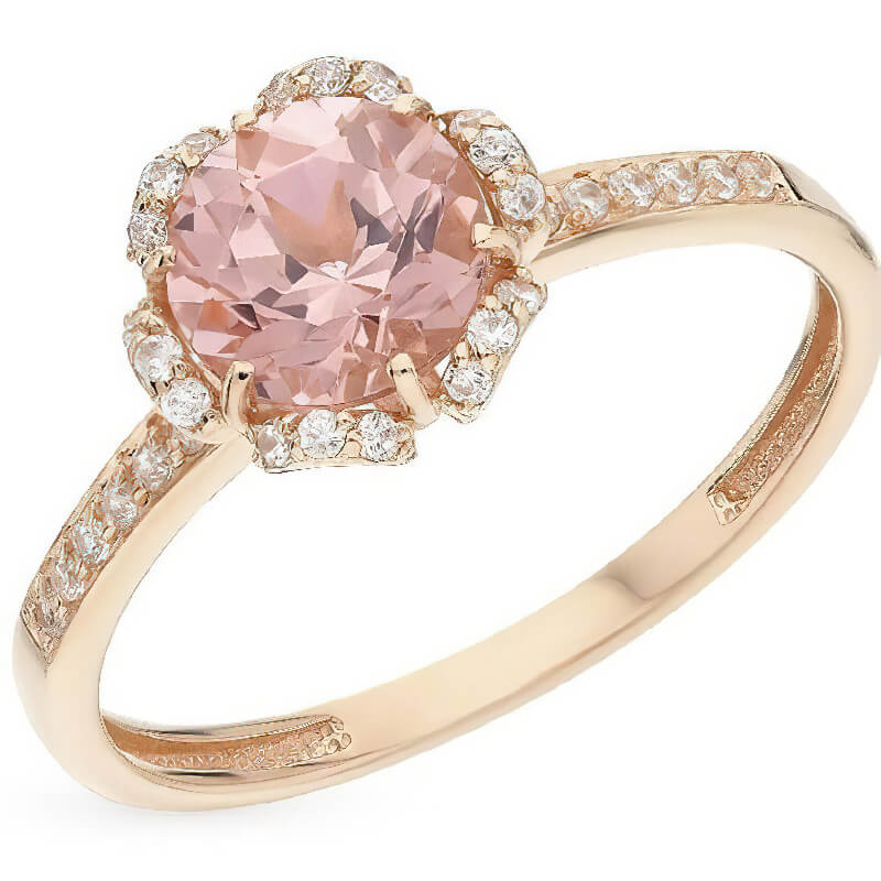 Nhẫn Vàng 14K Đính Đá Morganite