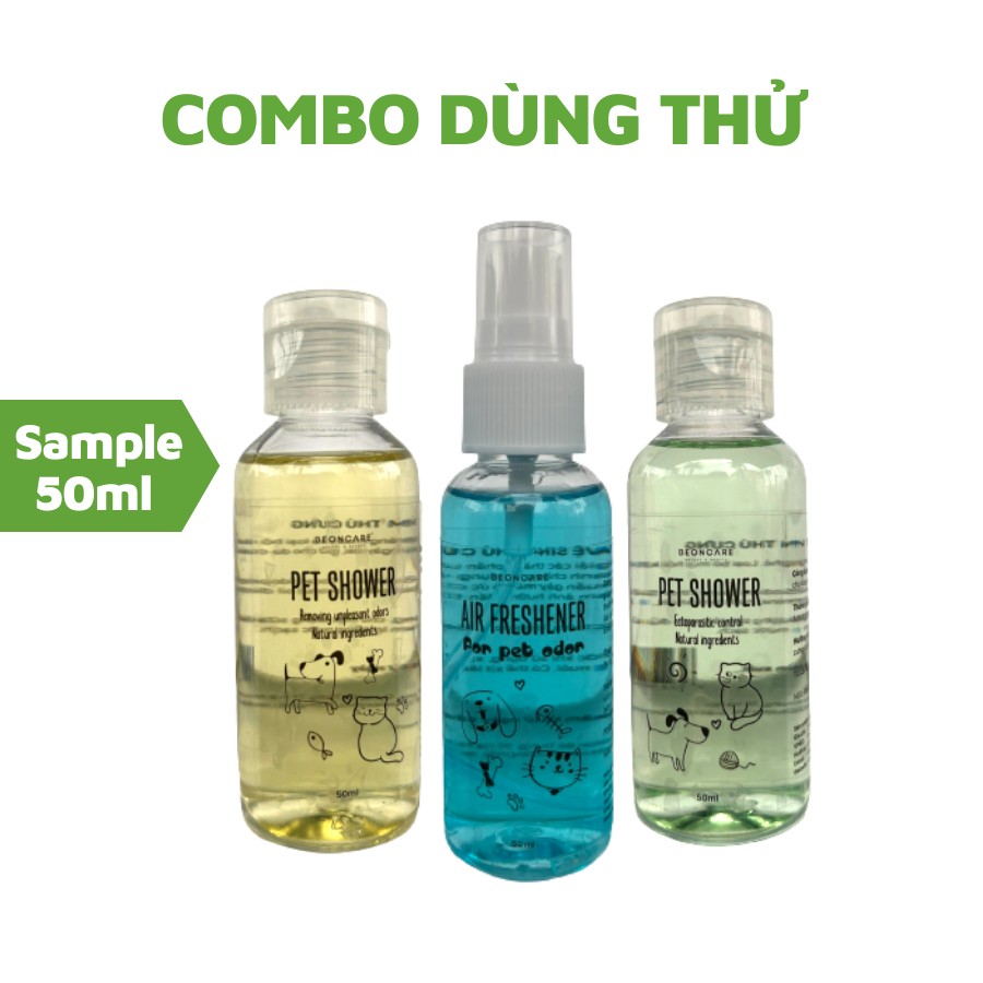 COMBO 3 CHAI SAMPLE SỮA TẮM TRỊ VE - SỮA TẮM KHỬ MÙI DƯỠNG LÔNG VÀ XỊT KHỬ MÙI VỆ SINH KHỬ MÙI NƯỚC TIỂU