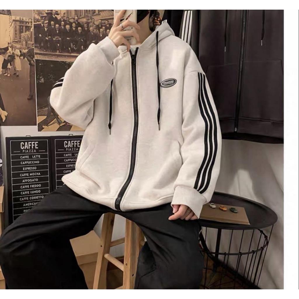ÁO KHOÁC NỈ 3 SỌC FORM UNISEX NAM NỮ MIX ĐỀU NGẦU CỰC PHẨM TREND CỦA NĂM