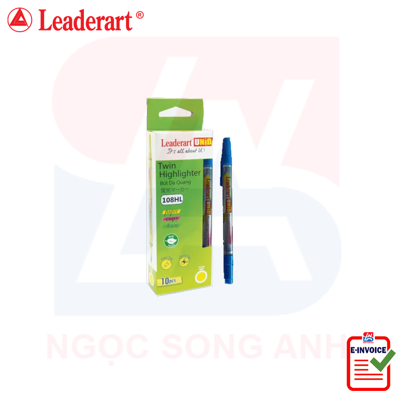 5 chiếc Bút dạ quang 2 đầu Leaderart 108HL