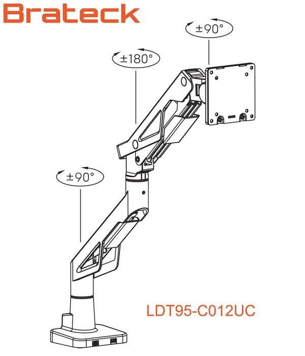 Giá Treo Màn Hình LCD Brateck LDT95-C012UC (24’’- 57’’) – Hàng Chính Hãng