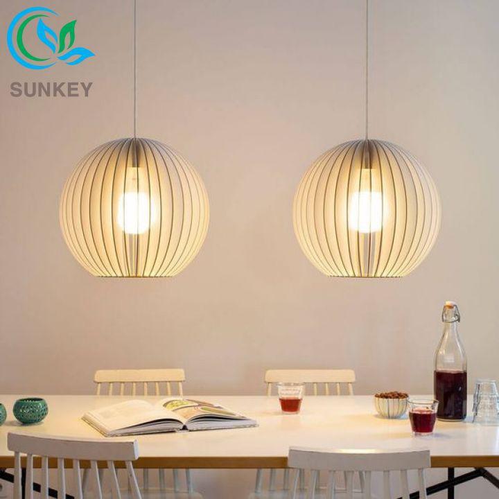 Đèn Gỗ Trang Trí Thả Trần Aion - Đường Kính 30cm - Chất Liệu Gỗ Plywood Cao Cấp - Bảo Hành 1 Năm