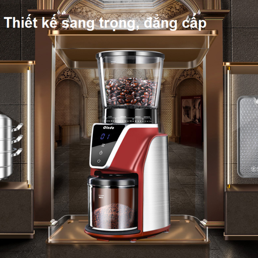 Máy xay hạt cà phê Espresso 31 cấp độ xay, thương hiệu Đức nhãn hiệu Olodo CG-001 - Hàng chính hãng, nhập khẩu (12 THÁNG BẢO HÀNH)