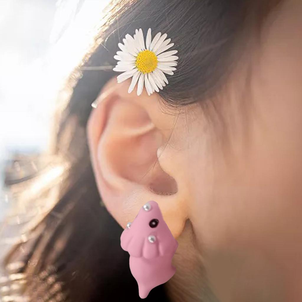 Cute Animal Biting Alloy Earrings Studs Korean version Mini Dog Gifts
