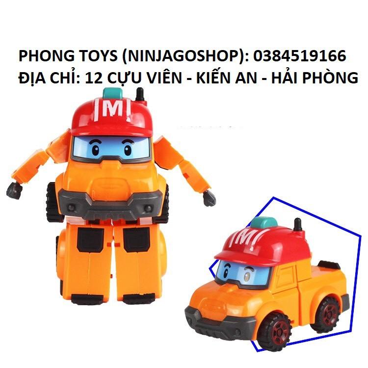 Hộp 6 robot cảnh sát policar biến hình thành ô tô cực đẹp (mẫu mới nhất, ảnh thật shop tự chụp)