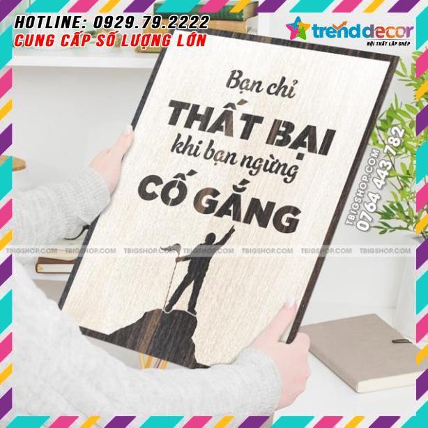 Tranh Treo Tường Gỗ TBIG049 trang trí phòng học TRENDDECOR.VN