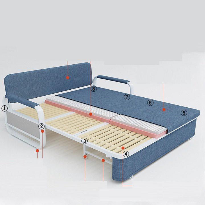 Giường ngủ thông minh,Sofa Bed, Sofa giường gấp gọn cao cấp 1m2x2m/ 1m5x2m dành cho nhà nhỏ hoặc căn hộ chung cư mini