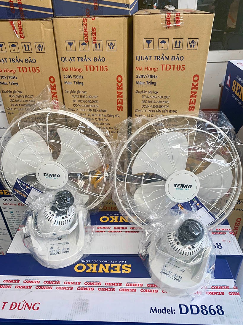 Quạt Đảo Trần Senko TD105 Hàng Chính Hãng Quay 360, Bảo hành 24 tháng