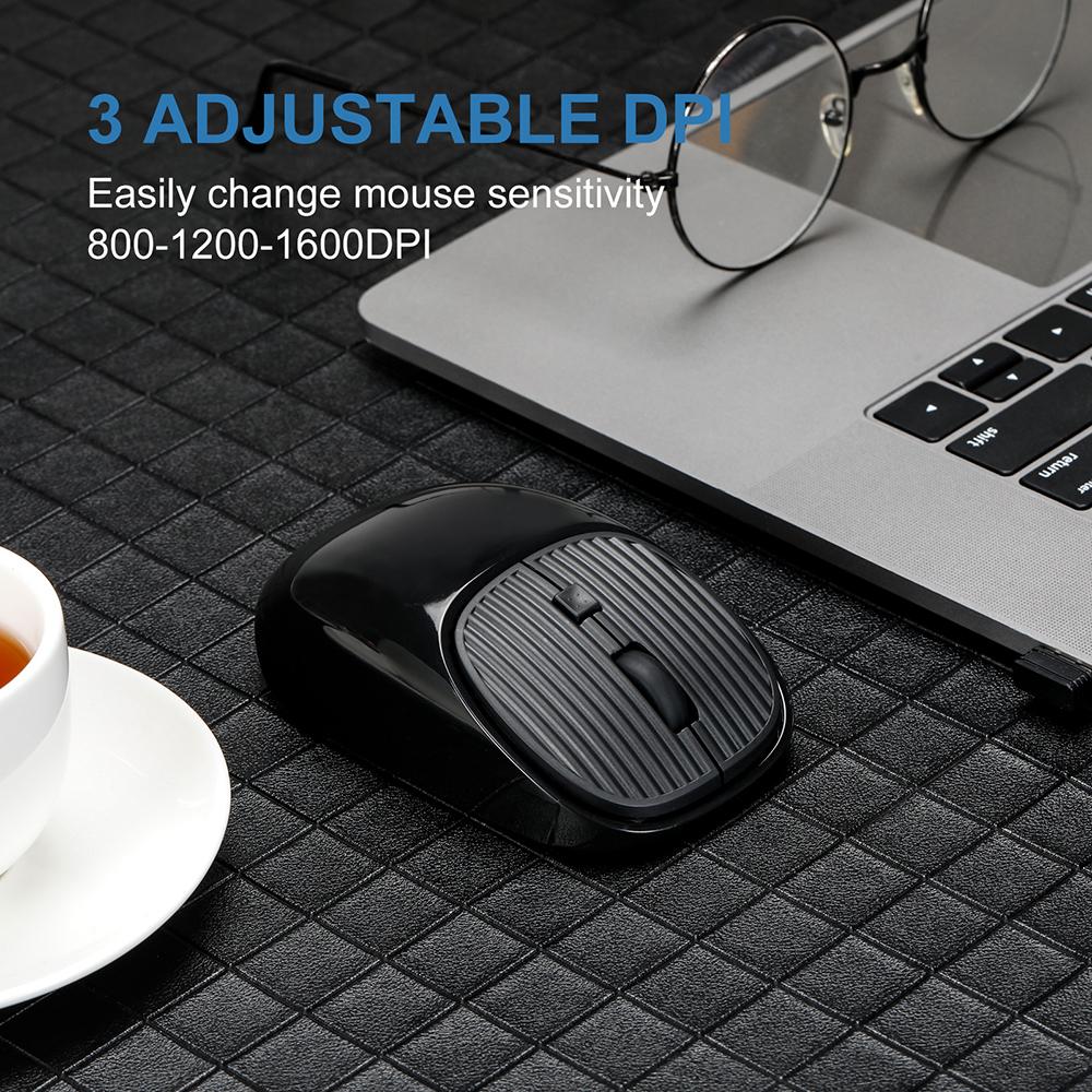 2.4G USB Sạc Không Dây Chuột Quang Chơi Game Chuột 1600Dpi Được Xây Dựng Trong Pin Sạc Nhà Chuột Chơi Game Cho máy Tính Laptop