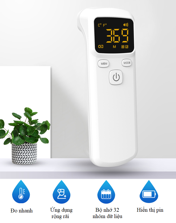 Nhiệt kế đo lường nhiệt độ cơ thể kết quả nhanh, chính xác MJK7