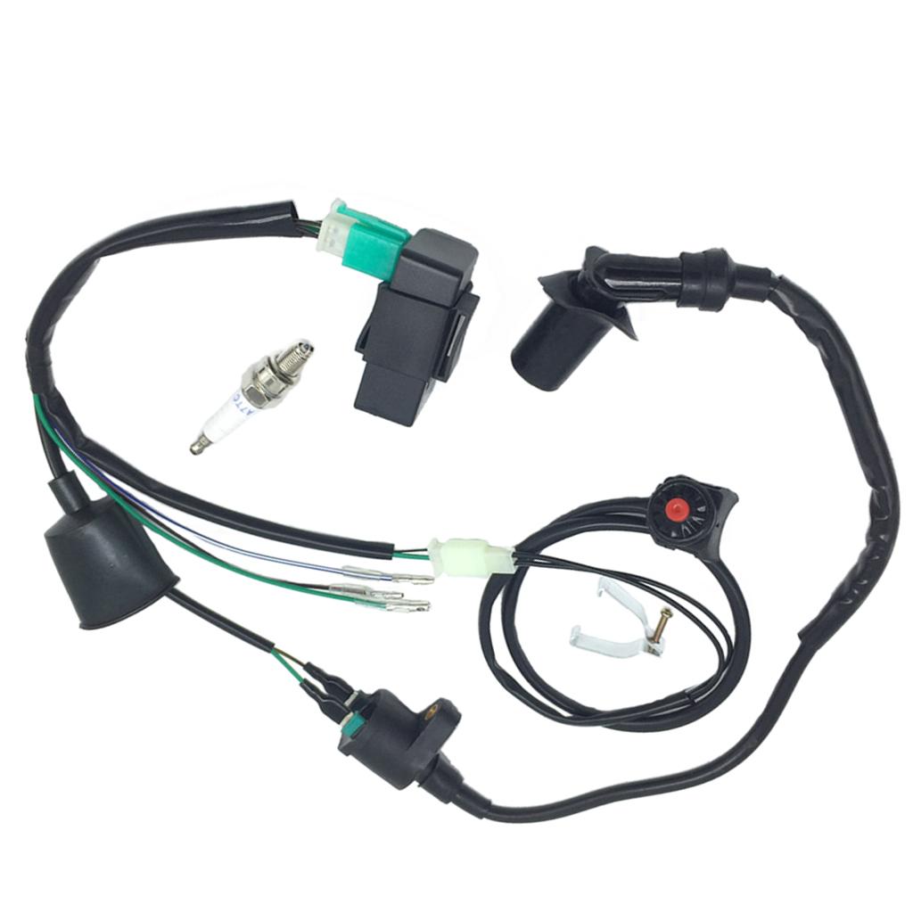 Wiring Loom Ignition Coil CDI Unit Kill switch 50-160cc Dirt Bike