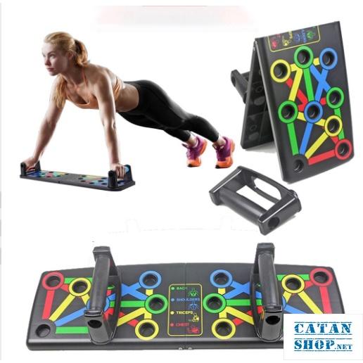 Dụng cụ Hít Đất đa năng Push Up, Bộ dụng cụ chống đẩy cao cấp, Tập cơ ngực vai, tập gym tại nhà có vạch kẻ hướng dẫn