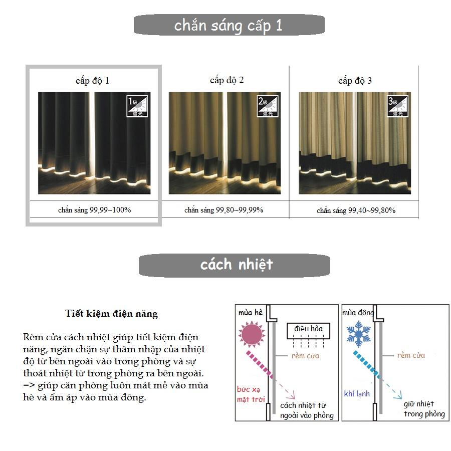 Set rèm cửa cao cấp chống nắng, cách nhiệt cho chung cư, khách sạn T787 OR & DU1661