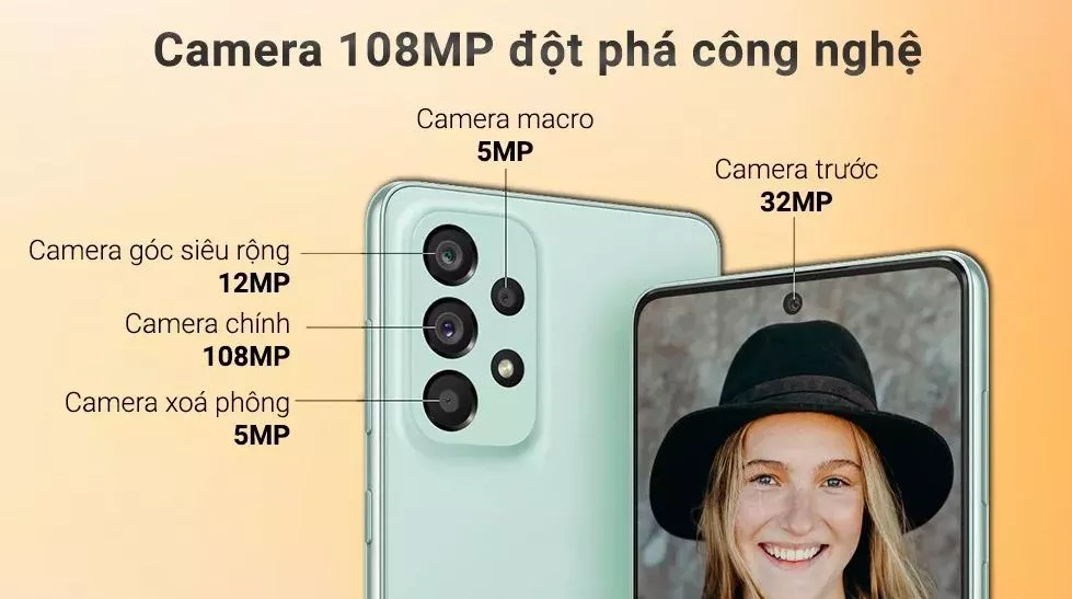 Điện Thoại Samsung Galaxy A73 - Hàng Chính Hãng, Mới 100%, Nguyên Seal | Bảo hành 12 tháng GZ38 - Màn Hình 6.7 inches