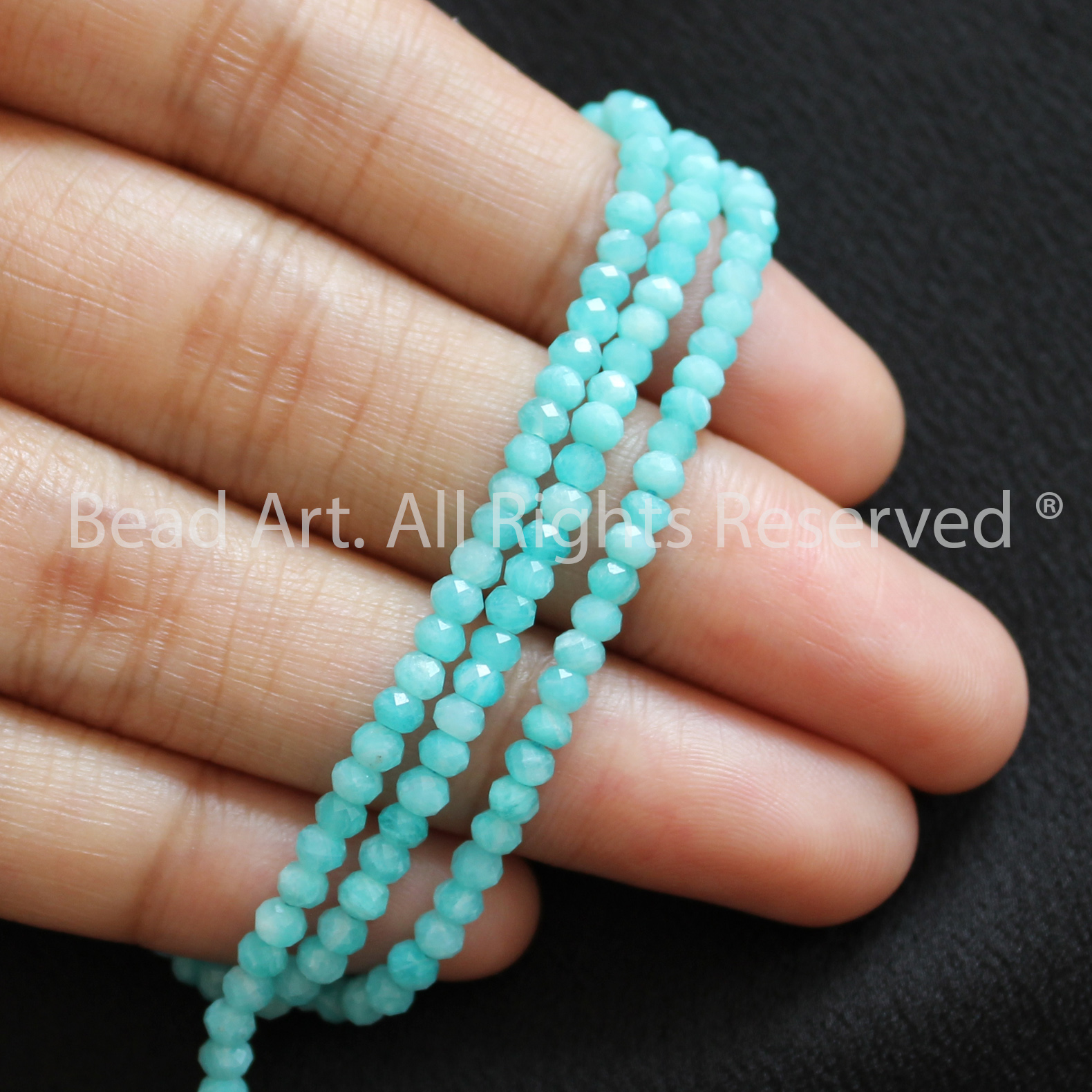 3x2MM Đá Thiên Hà, Amazonite, Xanh Ngọc Giác Cắt Thiên Nhiên Size Mini , Phối Vòng Tay Phong Thuỷ, Chuỗi Hạt, Mệnh Thuỷ, Mộc