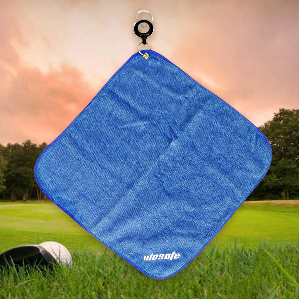 30x30cm Microfiber Golf Towel Sweat-absorbent Wiping Cloth Sports Blue