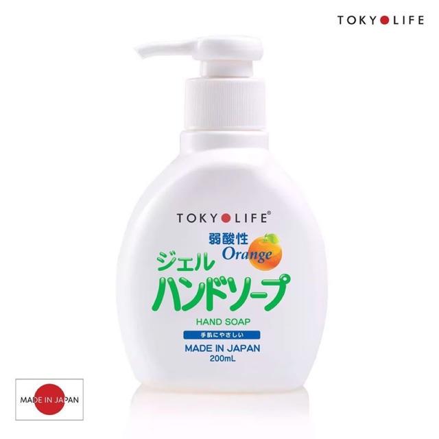 Nước rủa tay lành tính Tokyolife hương cam 200ml xuất xứ Nhật Bản