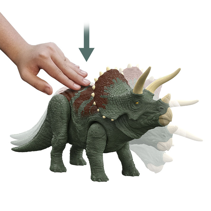 Đồ Chơi JURASSIC WORLD MATTEL Khủng Long Triceratops Có Âm Thanh HDX34/HDX17