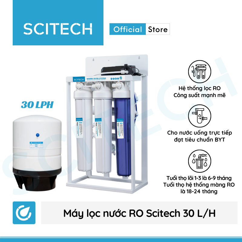 Máy lọc nước RO bán công nghiệp Scitech 30L/H - Hàng chính hãng