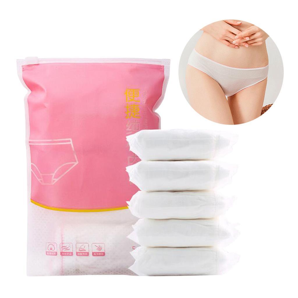 Women Period Panties Dispoable Incontinence  White Shorts M