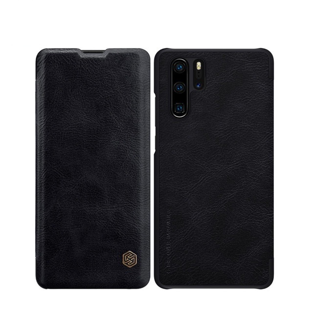 Bao Da Da Bò Cho Huawei P30 Pro hiệu Nillkin Qin Có Ngăn Đựng Thẻ - Hàng Chính Hãng