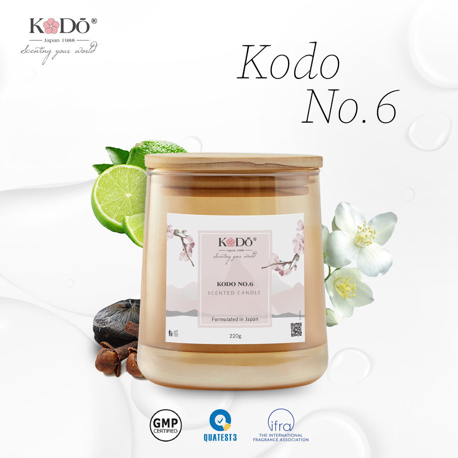 Sáp Nến Thơm Kodo 220g Hương Nước Hoa Không Khói, Thư Giãn, Dịu Nhẹ, Tươi Mát