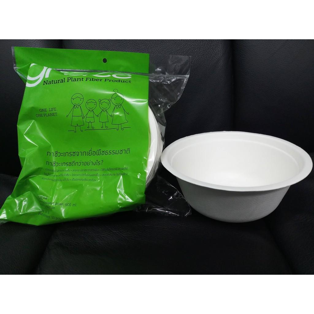 Chén giấy bã mía Thái Lan 500ml - thương hiệu Gracz