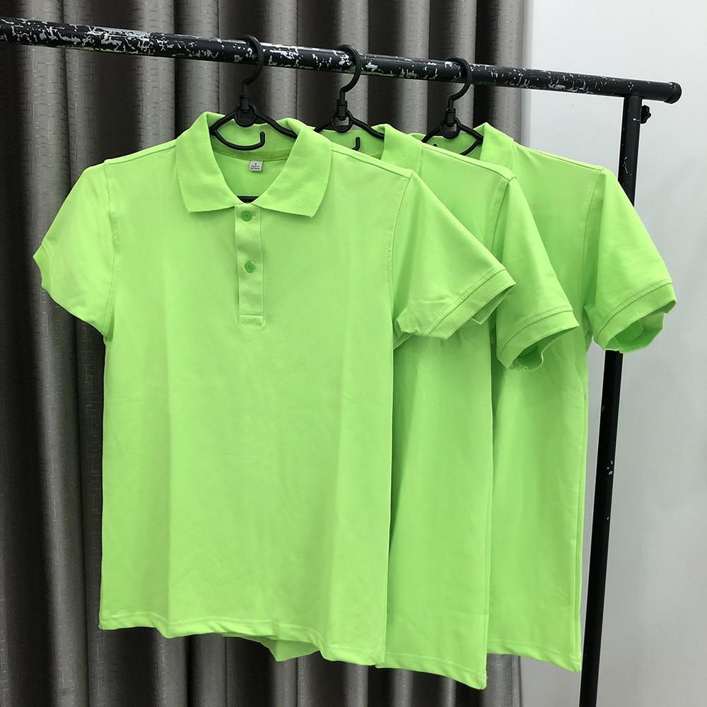 ÁO THUN NAM NỮ CÓ CỔ XANH CỐM