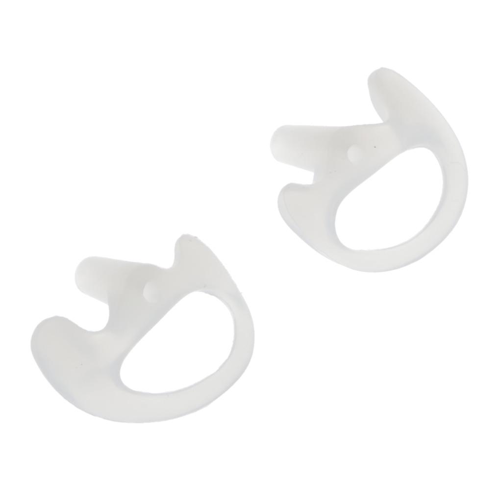 1 Pair Replacement Medium Silicone Earbud for Two-Way Radio Audio White