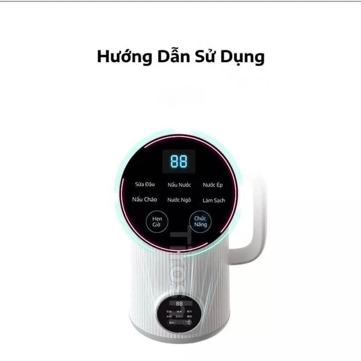 Máy Làm Sữa Hạt, Máy Nấu Sữa Hạt OSTMARS Hàng Chính Hãng  800ml - 8 Chức Năng Xay Nấu Tiện Lợi -  Tím