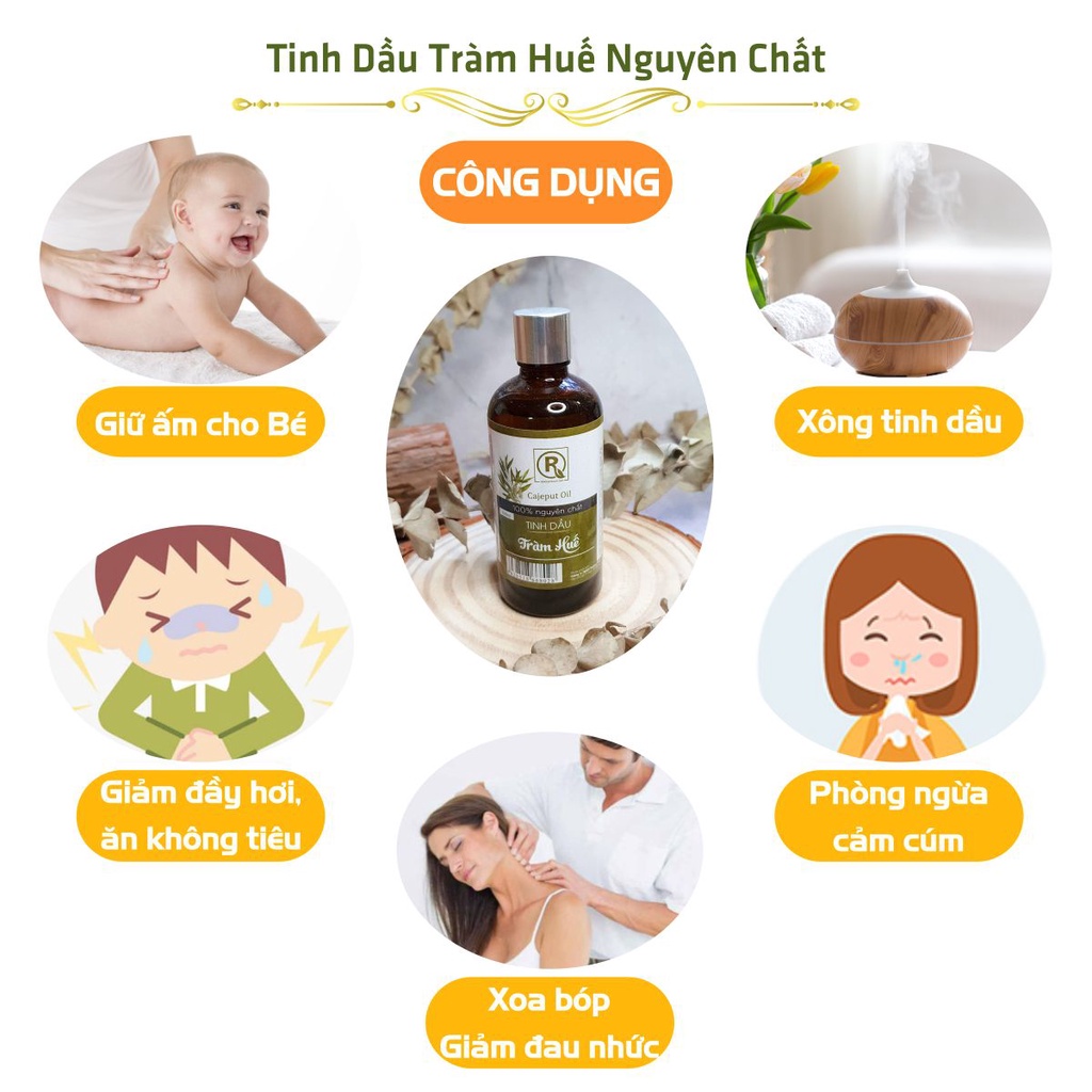 Tinh Dầu Tràm Huế Nguyên Chất 10ml Chính Hãng Hồng Tâm