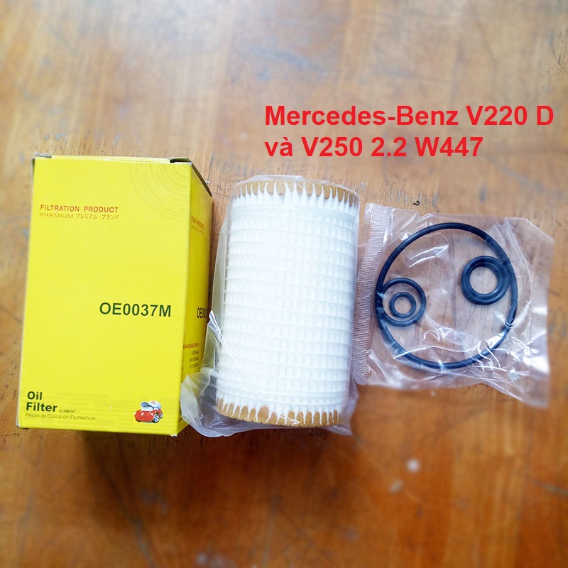 Lõi lọc nhớt Mercedes-Benz V220D và V250 2.2L W447 2014-2021 000.180.23.09 mã phụ tùng 000.180.23.09 mã OE0037