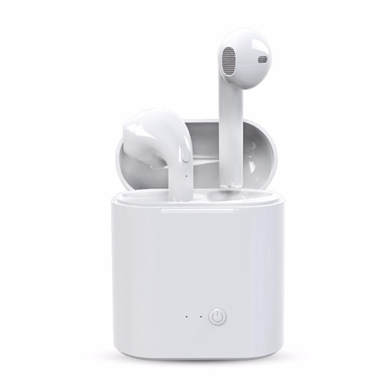 Tai nghe Bluetooth i7s tai nghe không dây 2 tai kiểu dáng airpods - tặng giá đỡ điện thoại Iring