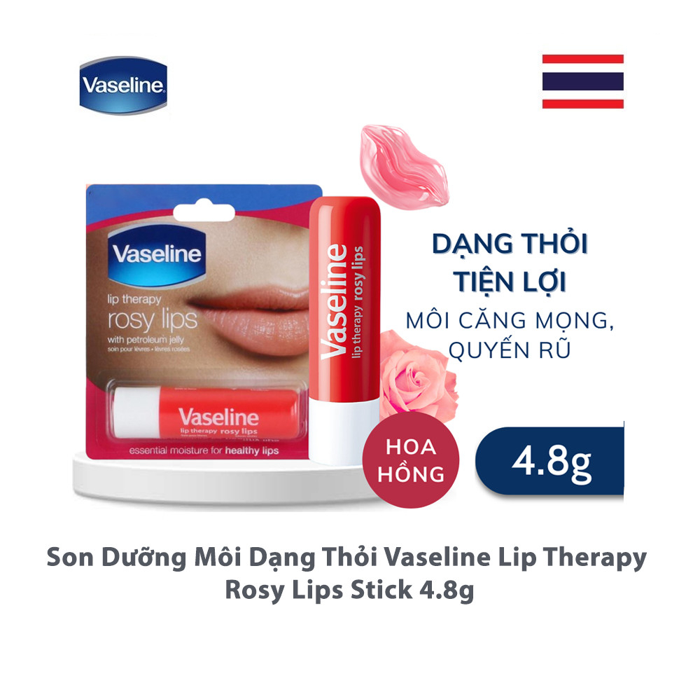 Son Dưỡng Môi Hoa Hồng Vaseline Lip Therapy 4.8g #Rosy Lips