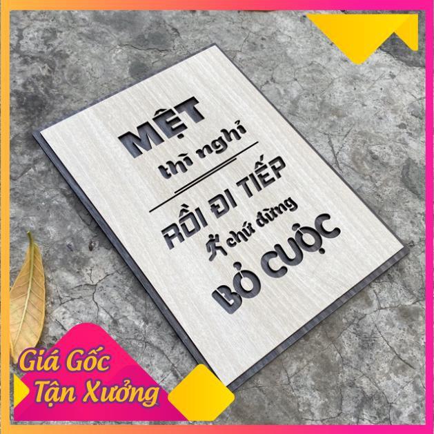 Tranh tạo động lực bằng Gỗ treo tường những câu nói slogan bất hủ ý nghĩa