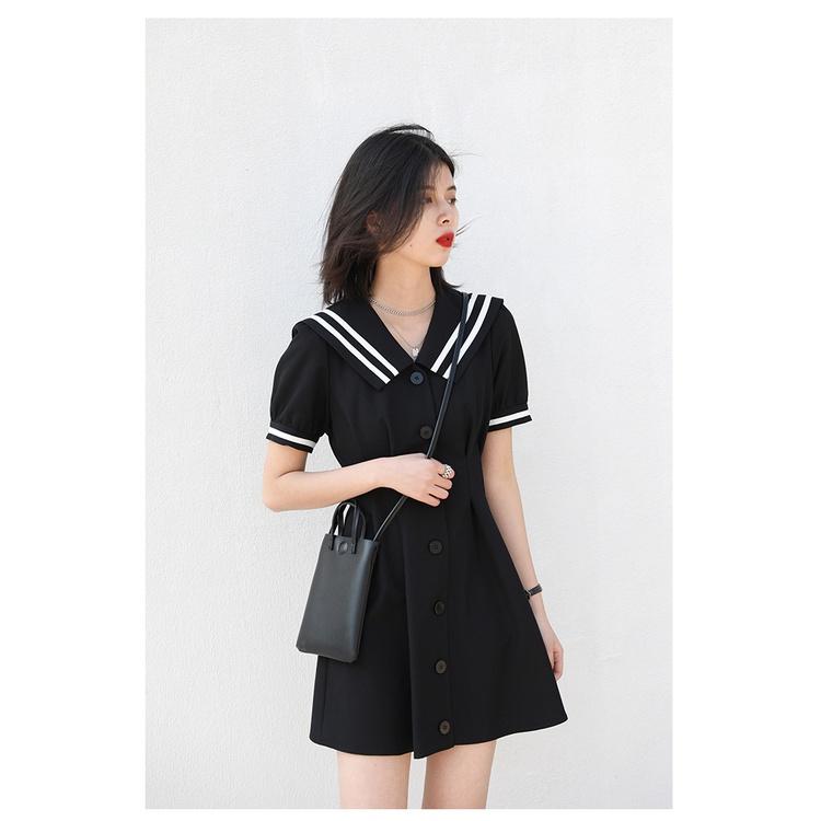 Đầm Thủy Thủ hai Form ngắn dài _ SEUL BASIC _SD173