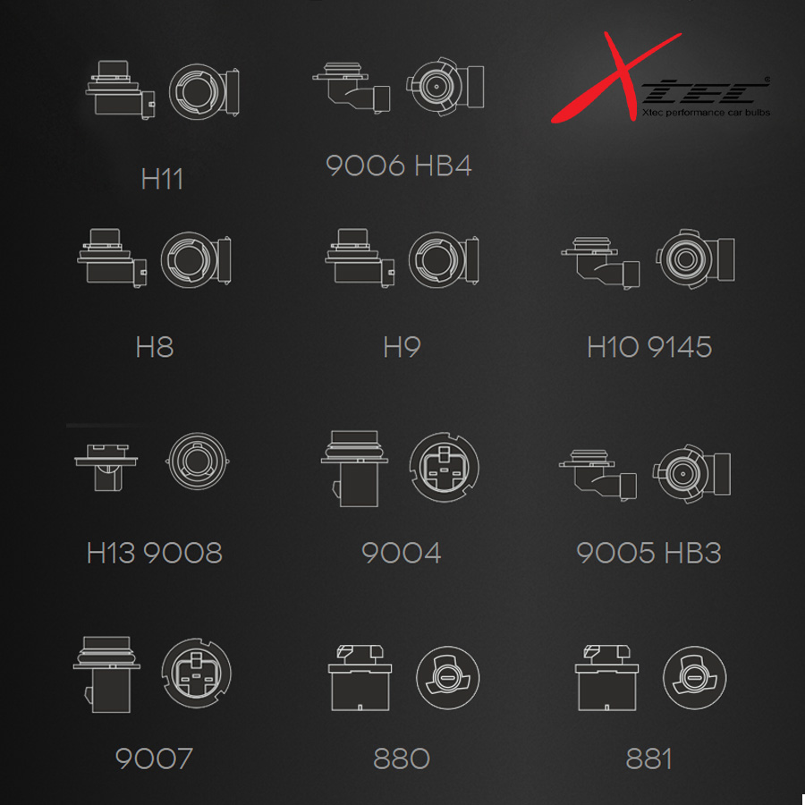 Bóng Đèn Ô Tô Xtec HB4 9006 12V 55W (Chân Cong) - Nhập Khẩu Chính Hãng