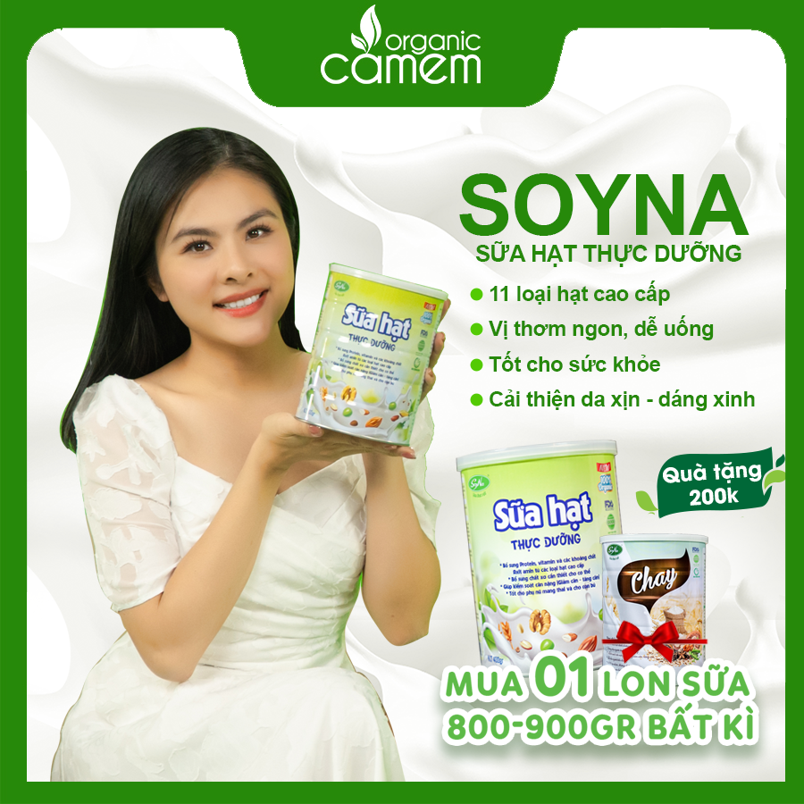 SỮA HẠT THỰC DƯỠNG SOYNA - SỮA SOYNA TỪ 10 LOẠI HẠT - BỔ SUNG CANXI - PROTEIN CHO NGƯỜI ĂN CHAY, NGƯỜI BỊ TÁI THÁO ĐƯỜNG, CHO MẸ BẦU, CHO TRẺ NHỎ TỪ 3 TUỔI. SỮA CANXI THỰC VẬT DỄ TIÊU HÓA, DỄ HẤP THỤ