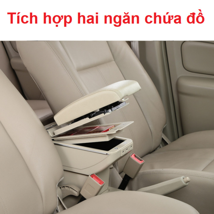 Hộp tỳ tay ô tô, xe hơi dùng cho xe  Suziki Celerio cao cấp tích hợp 7 cổng USB DUSB-CRNK