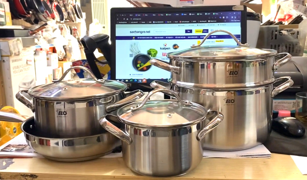Bộ 5 nồi Inox thân đúc ELO Zurich Premium tặng 1 đồ chơi chó cao su Skye