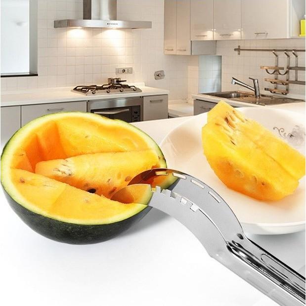 Dao inox 2 lưỡi cắt gắp trái cây siêu tốc-cắt dưa hấu