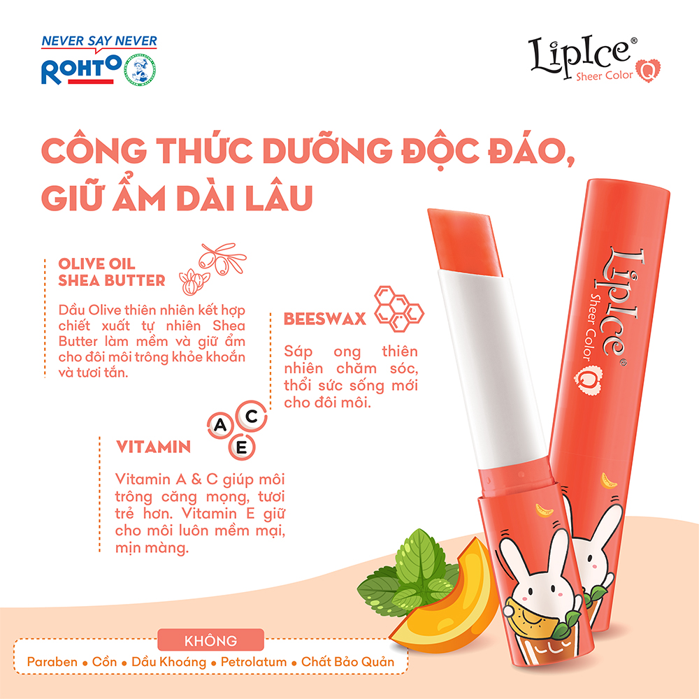 Son dưỡng có màu tự nhiên LipIce Sheer Color Q Milk Tea (Trà sữa) 2.4g